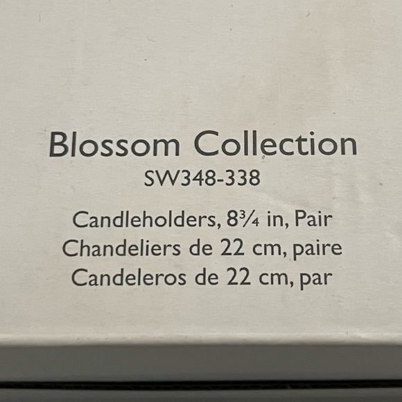 Mikasa Glass Candleholders Pair in Box 8.75” High - Picture 4 of 4